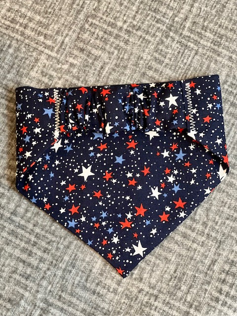 Navy Patriotic Stars Doggy Bandana