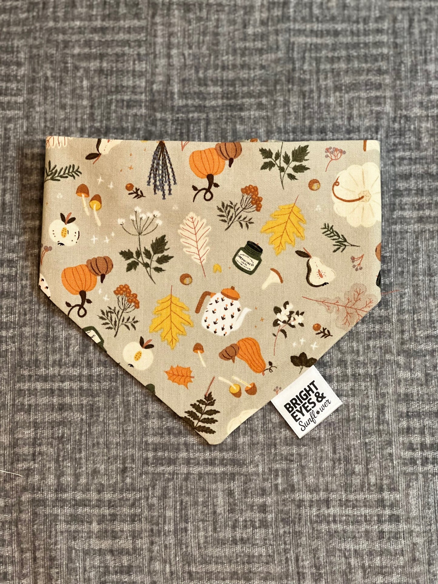 Golden Sunflower Patchwork Scrunchie Doggy Bandana