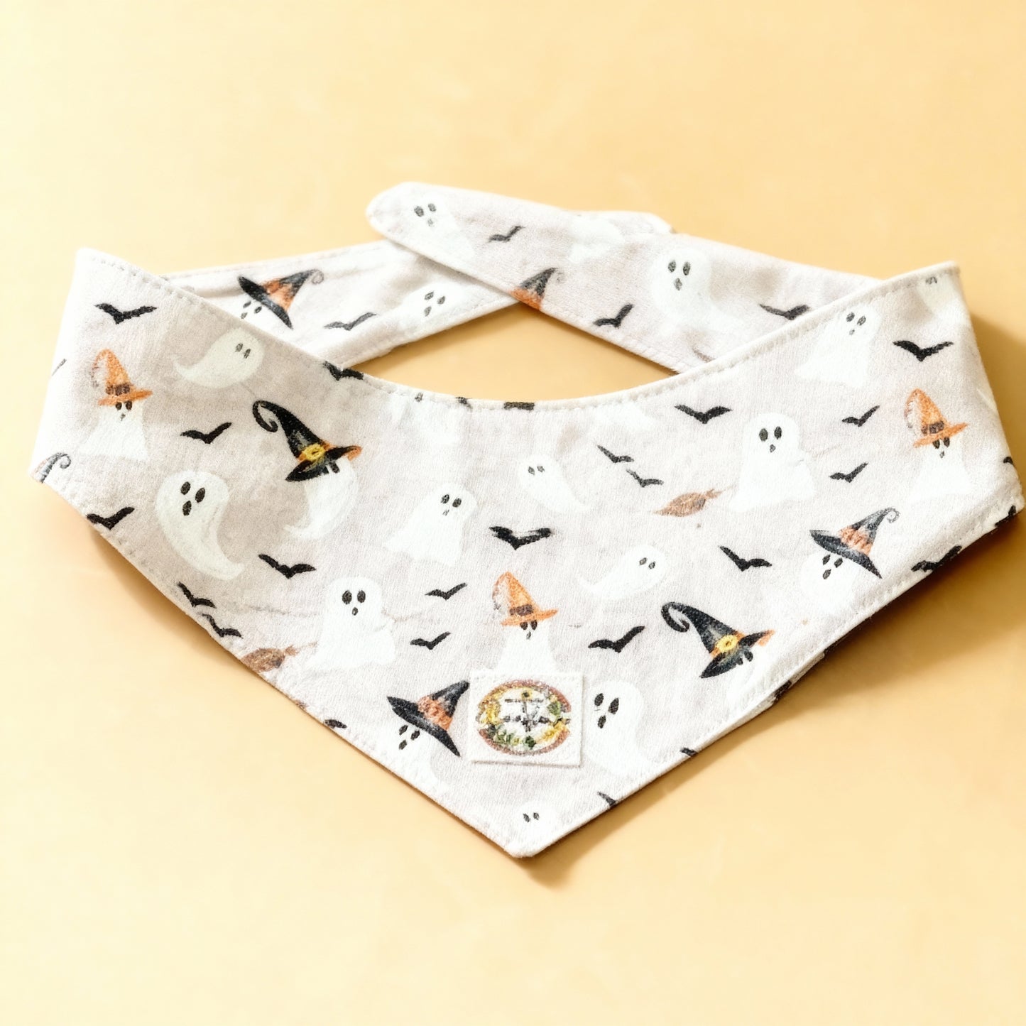 Witch Hat Ghosts Tie Doggy Bandana