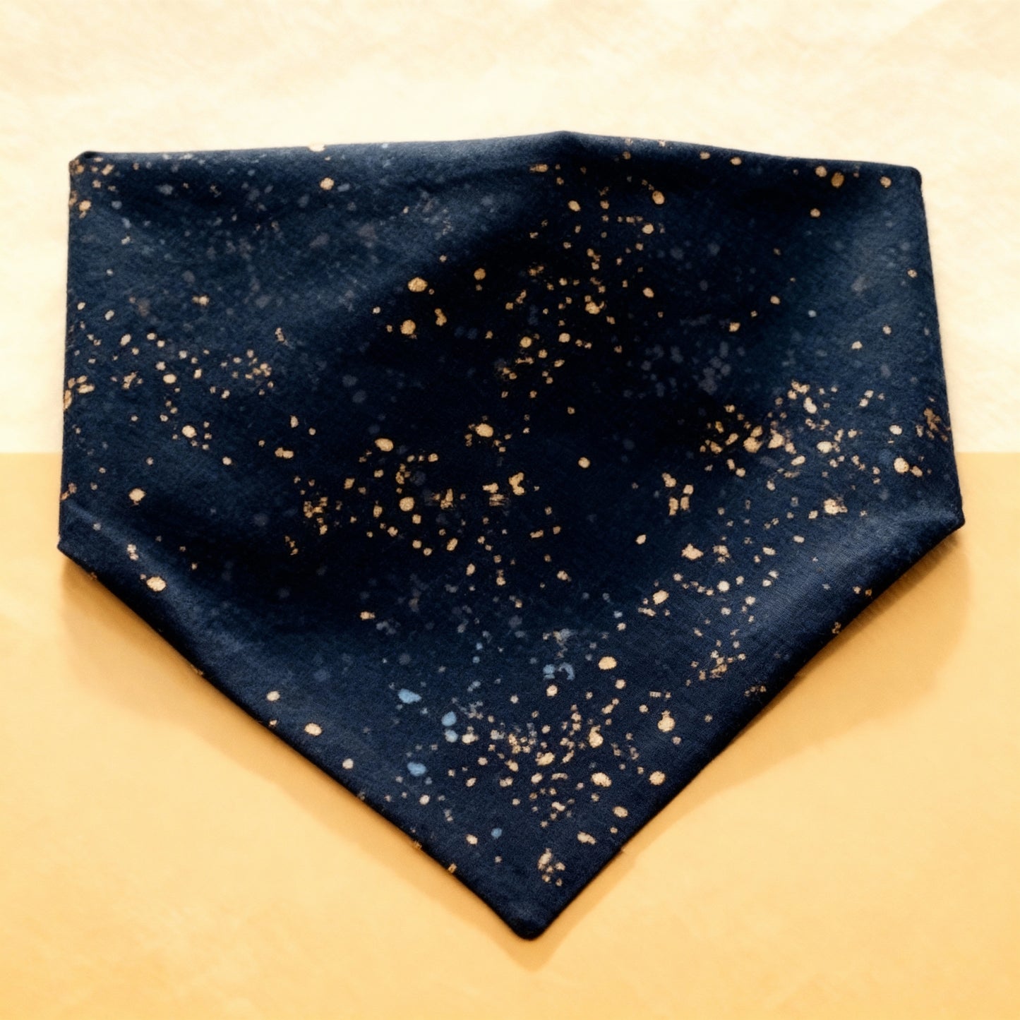 Blue & Gold Specked Scrunchie Doggy Bandana