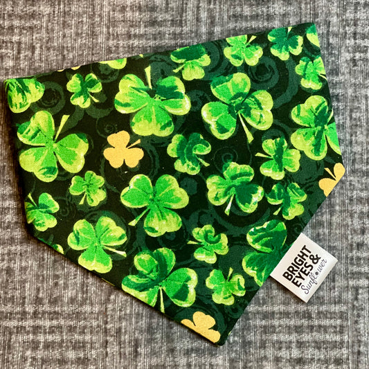 St. Patrick's Day Shamrock Clover Doggy Bandana