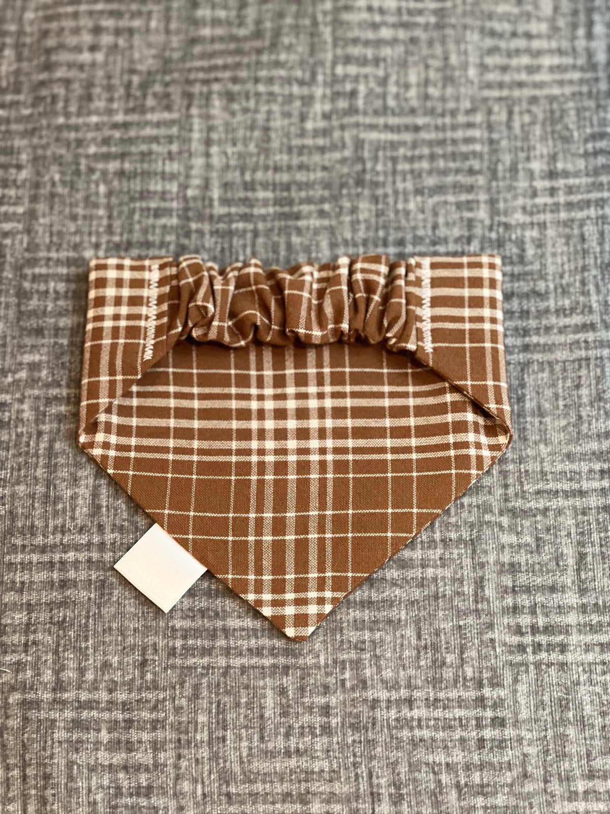 Chestnut Cabin Plaid Scrunchie Doggy Bandana