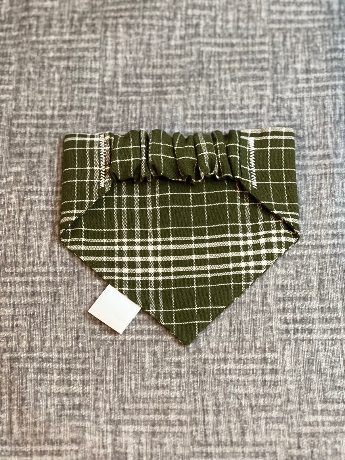 Evergreen Tartan Plaid Scrunchie Doggy Bandana