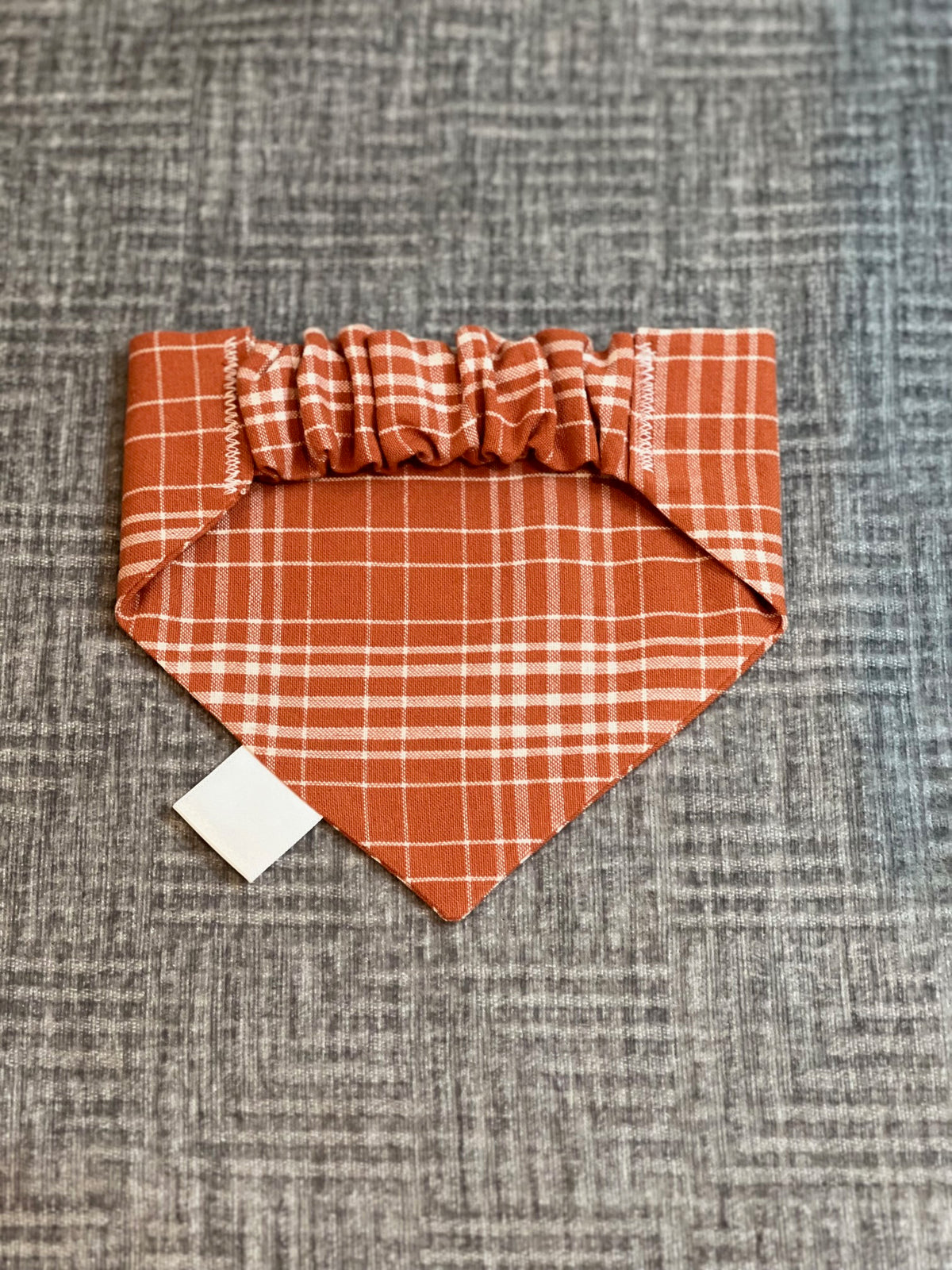 Cozy Cabin Plaid (Rust) Scrunchie Doggy Bandana