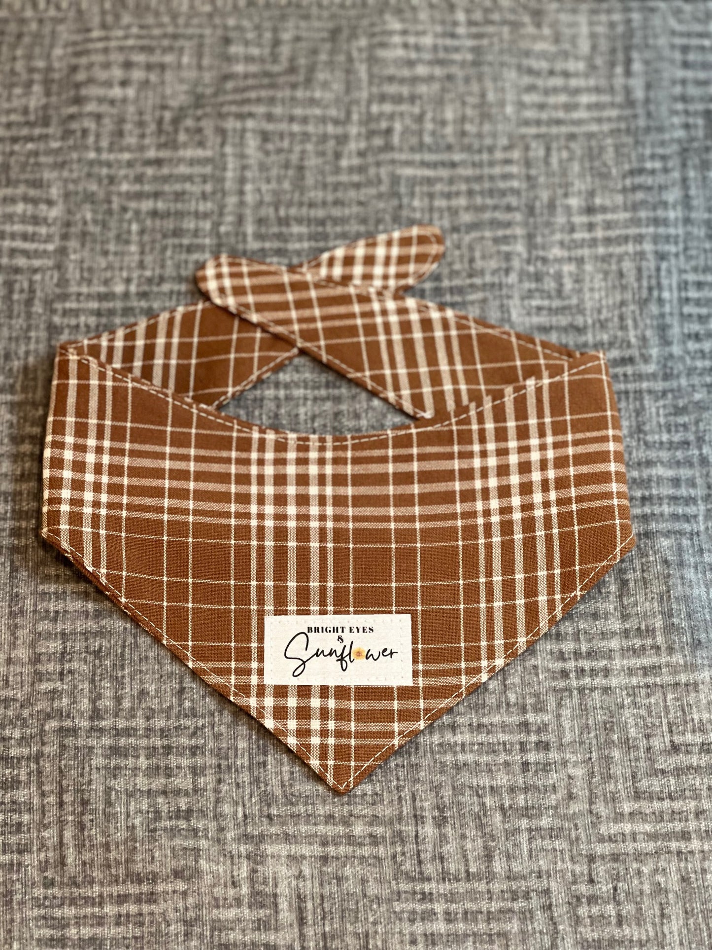 Chestnut Cabin Plaid Tie Doggy Bandana