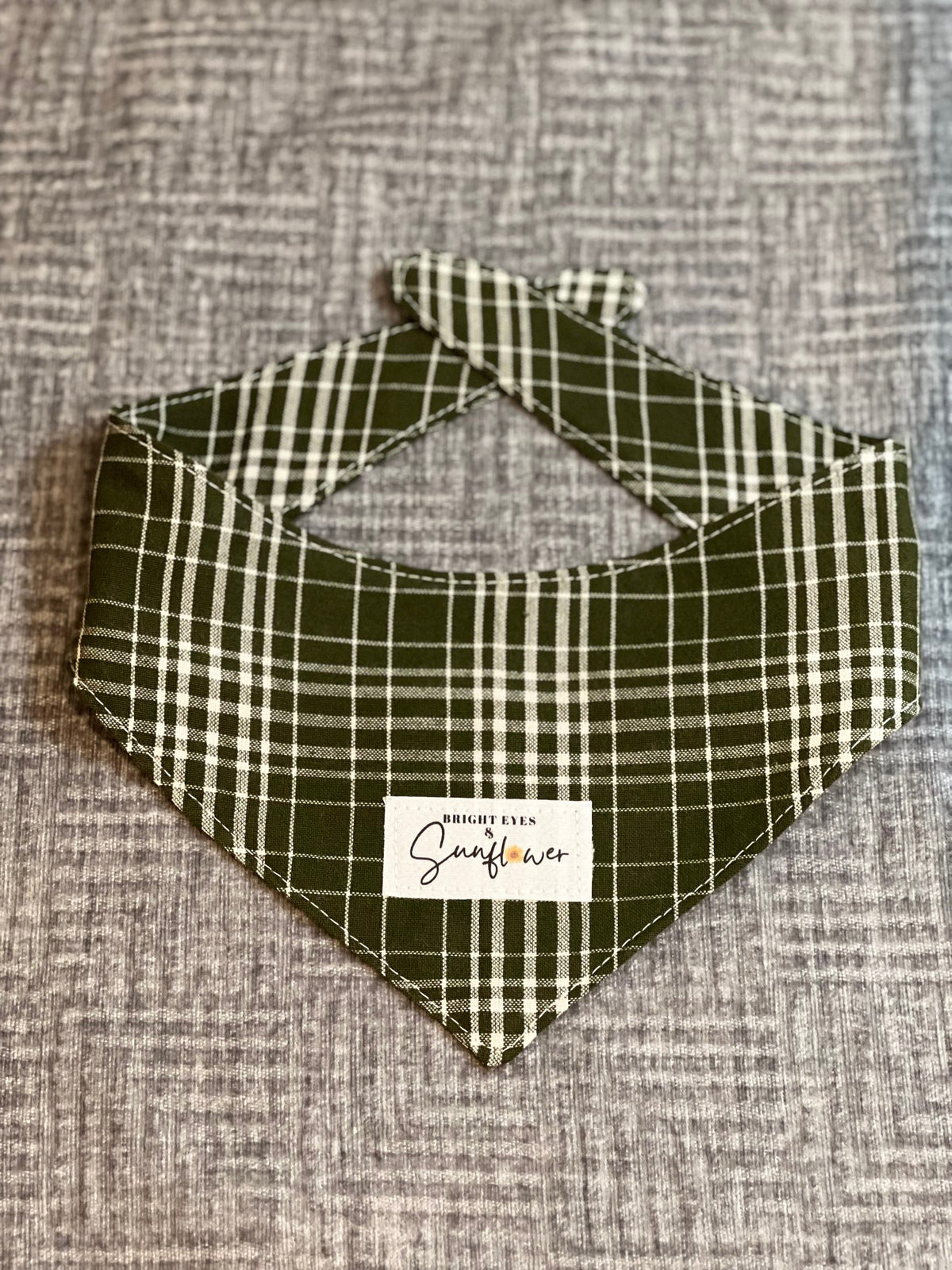 Evergreen Tartan Plaid Tie Doggy Bandana