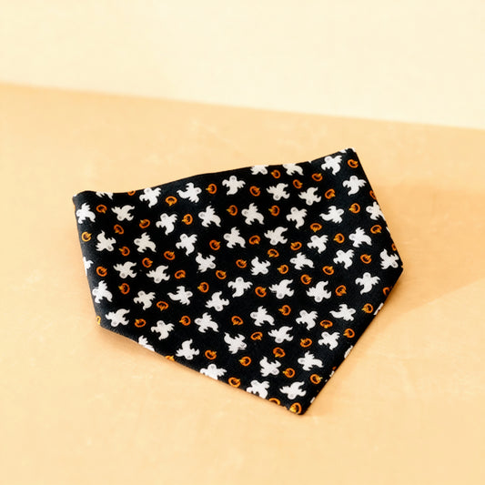 Ghosty Pumpkin Scrunchie Doggy Bandana